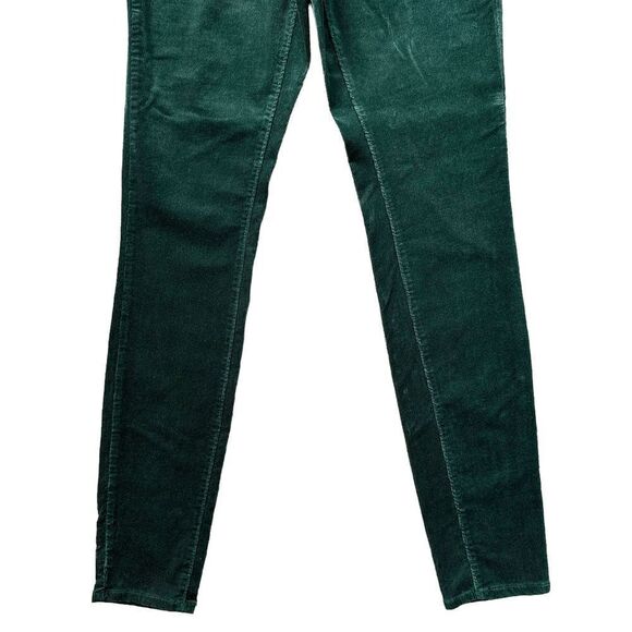 Loft Curvy Skinny Corduroy Dark Green Jeans - Picture 4 of 9